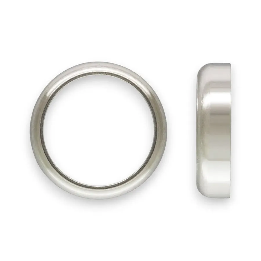 🆕🔗 Bezel Setting (Rounded) with Inner Step in Sterling Silver