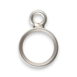 🆕🔗 Round Pendant Bezel Setting with Drop in Sterling Silver