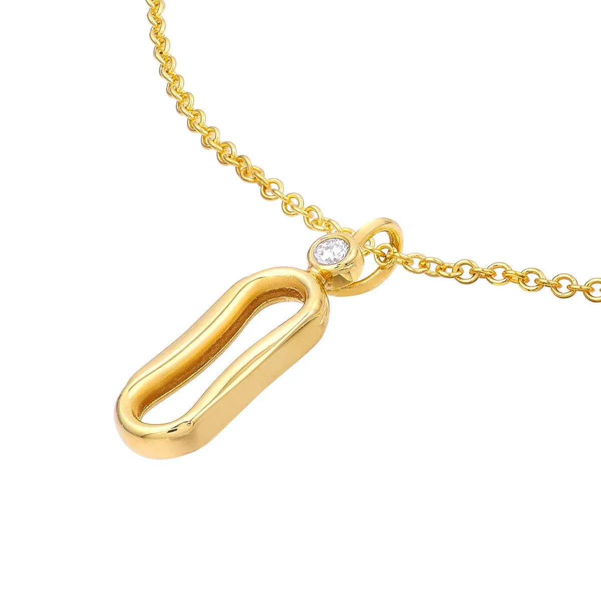 1/20tcw Diamond Oval Link Pendant.