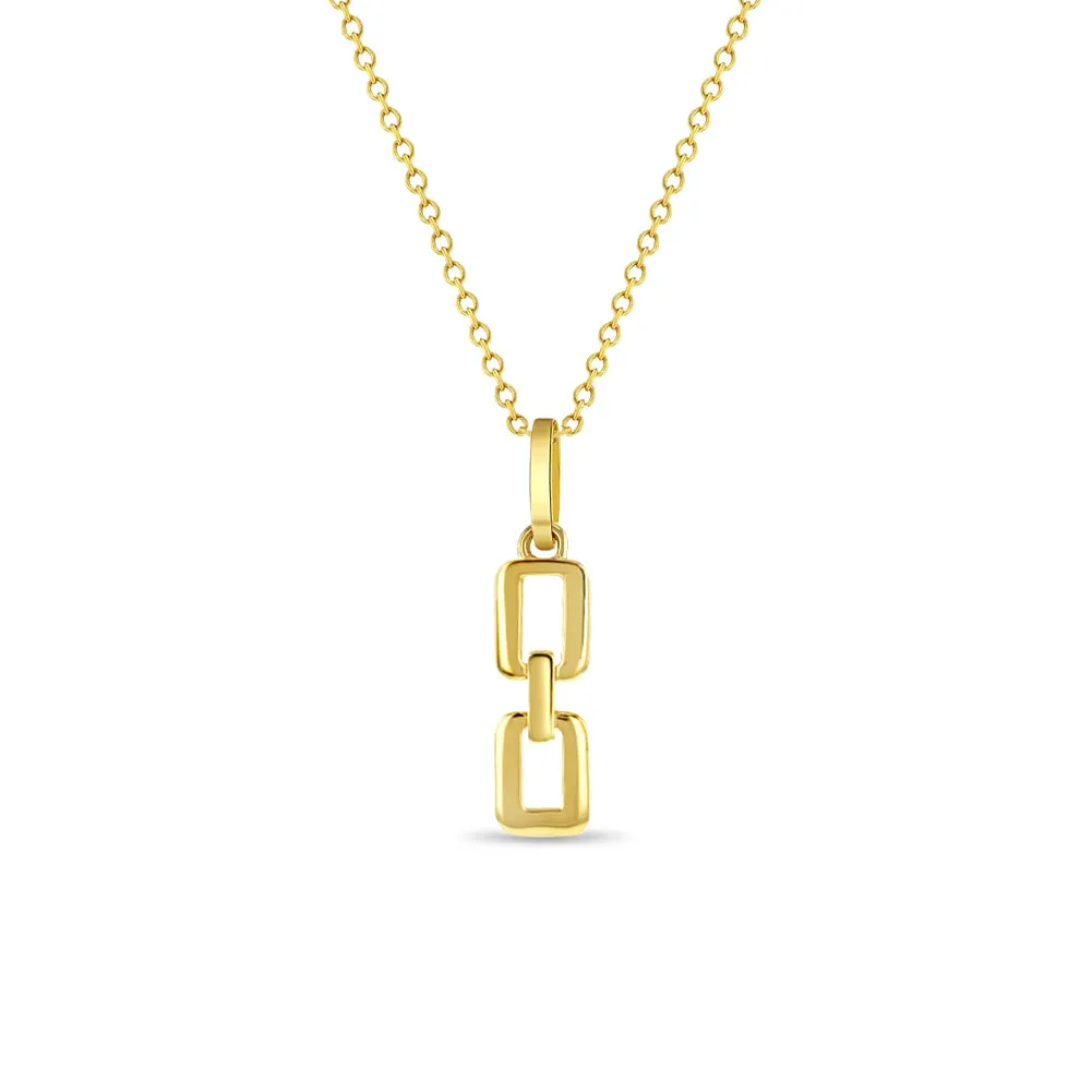 14k Gold Linked Chain Women's Pendant