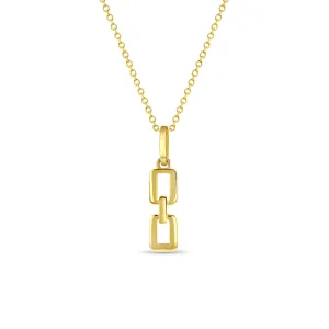 14k Gold Linked Chain Women's Pendant