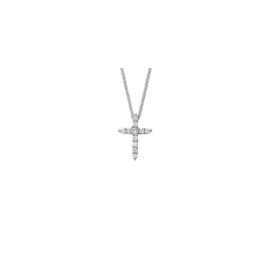 14K White Gold Diamond Pendant