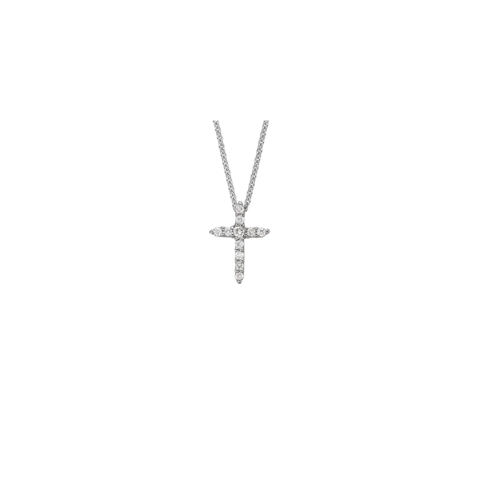 14K White Gold Diamond Pendant