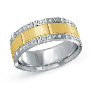 14K White Gold with 14K Yellow Gold Ring from the Executif Collection by Malo - FJMD-085-8WY