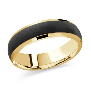 14K Yellow Gold Ring from the Noir Collection by Malo - MRDA-094-6Y