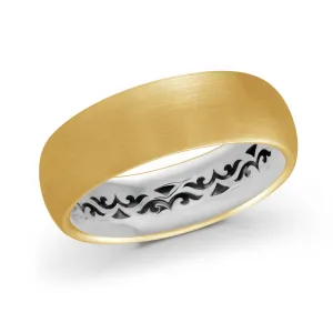 14K Yellow Gold with Pink Highlights and 14K White Gold Ring from the Precision Collection by Malo - FJM-007-7YZW