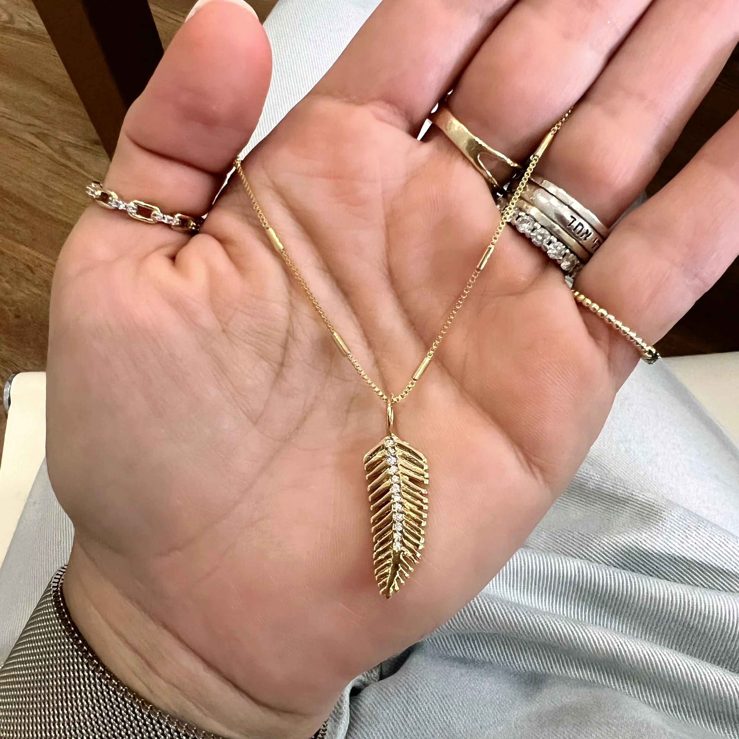 1mm Box Chain With Gold Tubes Necklace
