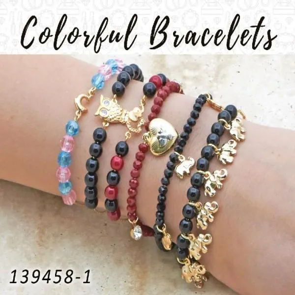 20 Colorful Bracelets in Gold Layered ($5.00) ea