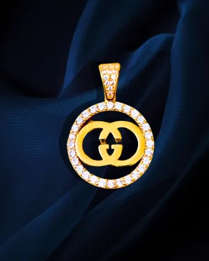 22 KT Gold Gucci Designer Circular Pendant (D53)