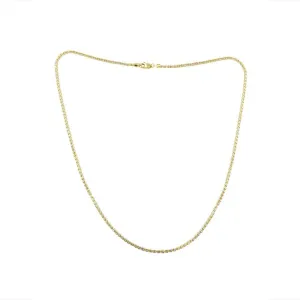 22K Multi Tone Gold Chain W/ Textured Link Pattern & Bead-Like Accents