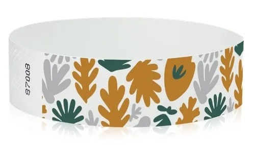 3/4" Tyvek Wristbands - Muted Plants