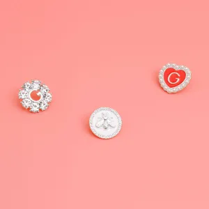 3pcs Coco Studs - Black and Gold