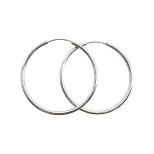 45mm Silver Endless Titanium Hoops
