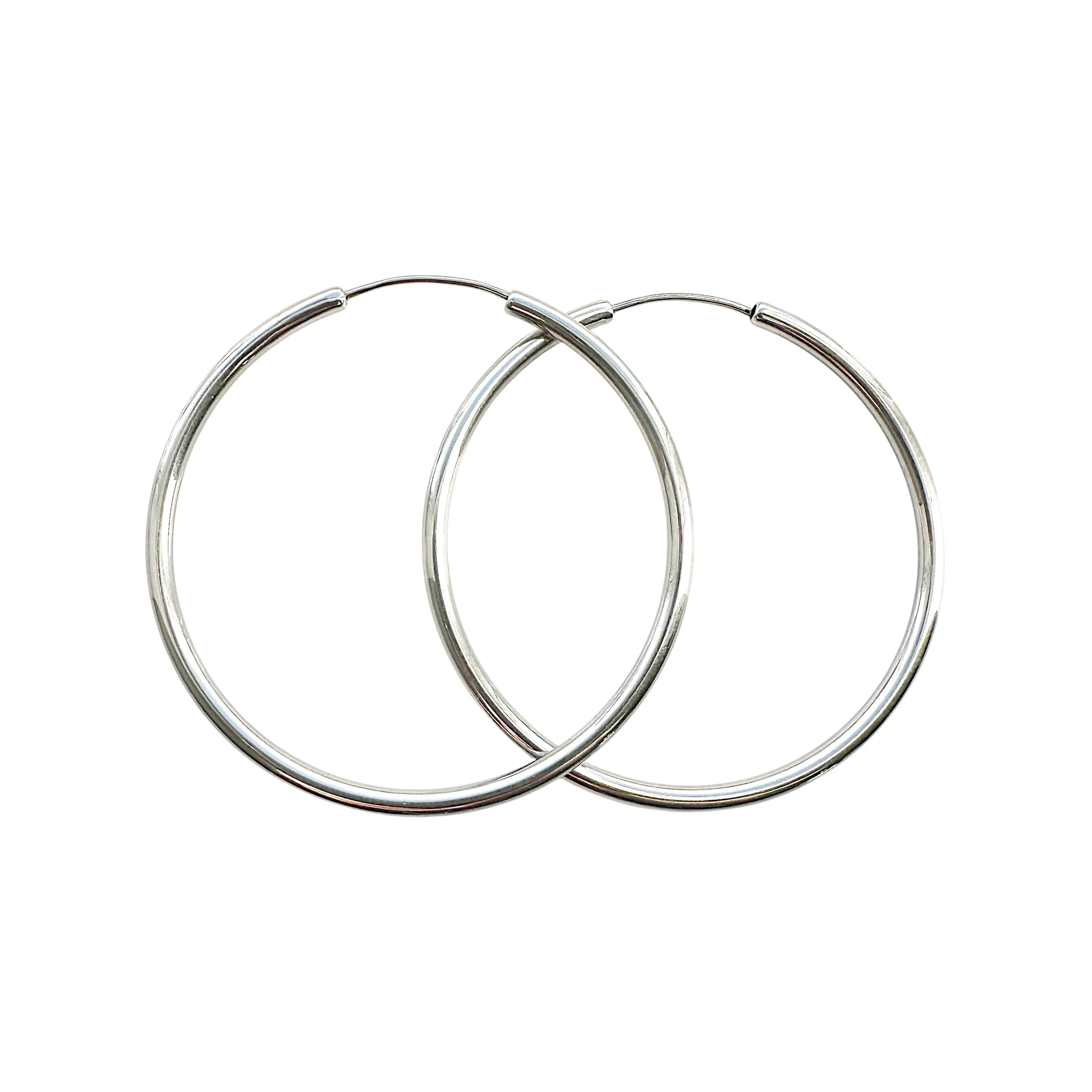 45mm Silver Endless Titanium Hoops
