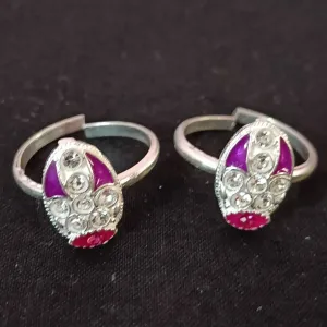 925 Silver Adjustable Toe Rings Pair (Design 115)