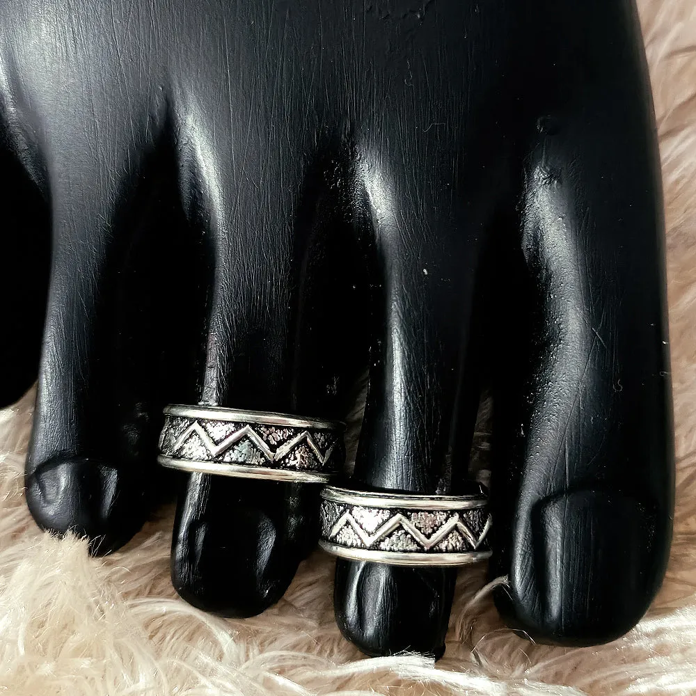 925 Silver Adjustable Toe Rings Pair (Design 98)