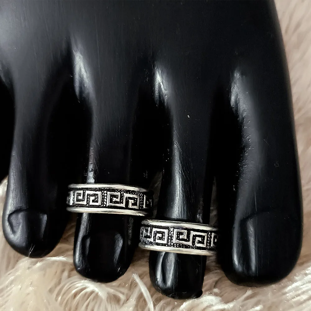 925 Silver Adjustable Toe Rings Pair (Design 99)