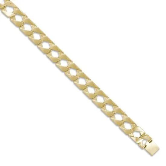 9ct Yellow Gold Solid 14mm 24 Inch Plain Curb Necklace 81.0g