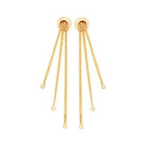 9K Yellow Gold Drop Earrings