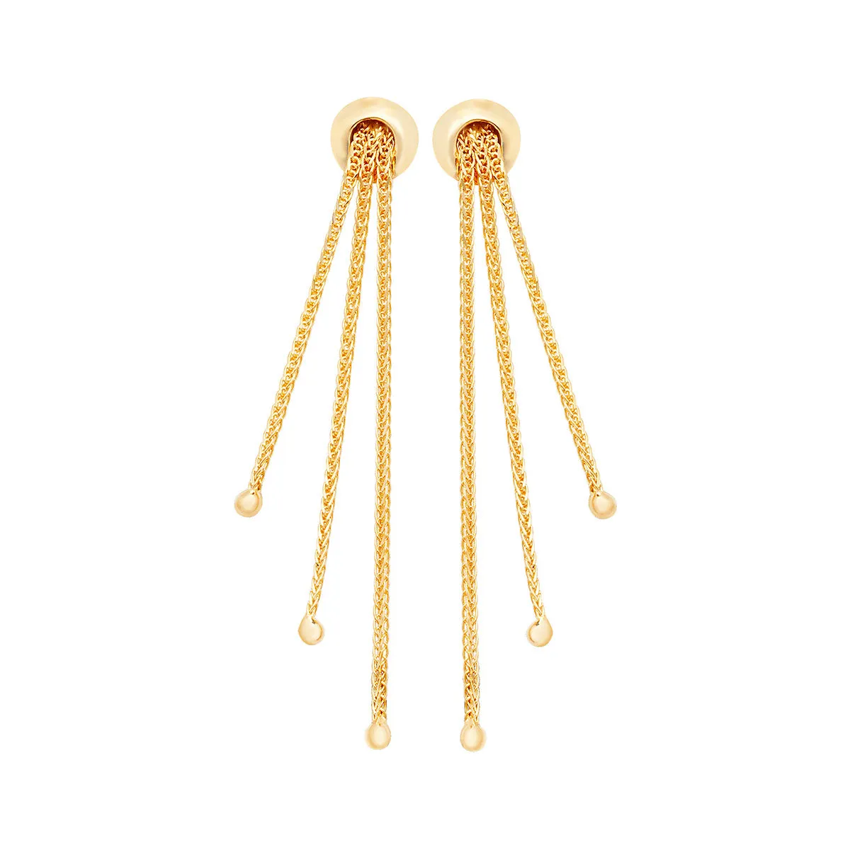 9K Yellow Gold Drop Earrings