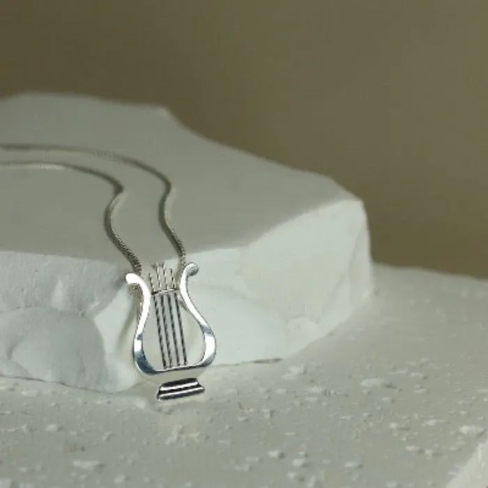 Aegean Sea - Minimalist Greek Harp Necklace
