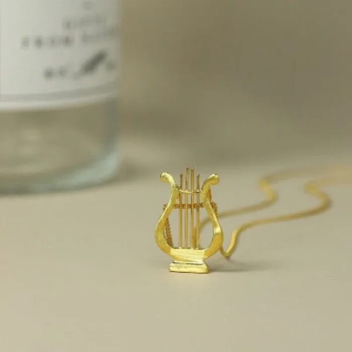 Aegean Sea - Minimalist Greek Harp Necklace