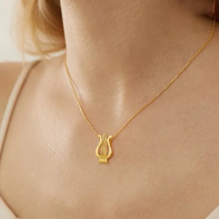Aegean Sea - Minimalist Greek Harp Necklace