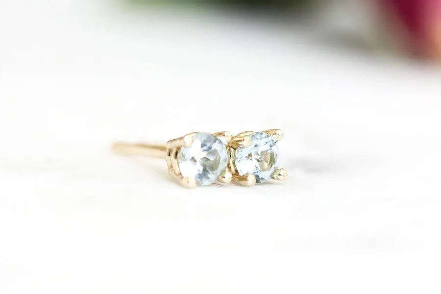 Aquamarine Studs