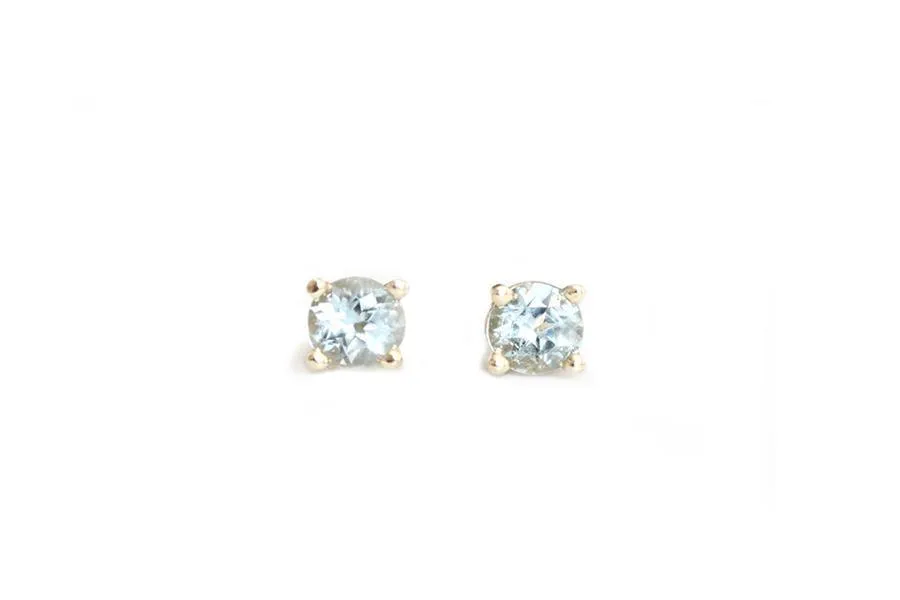 Aquamarine Studs
