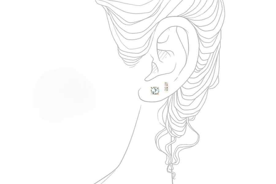 Aquamarine Studs