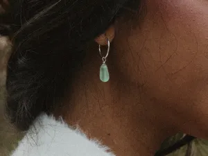 Beach Glass Hoops