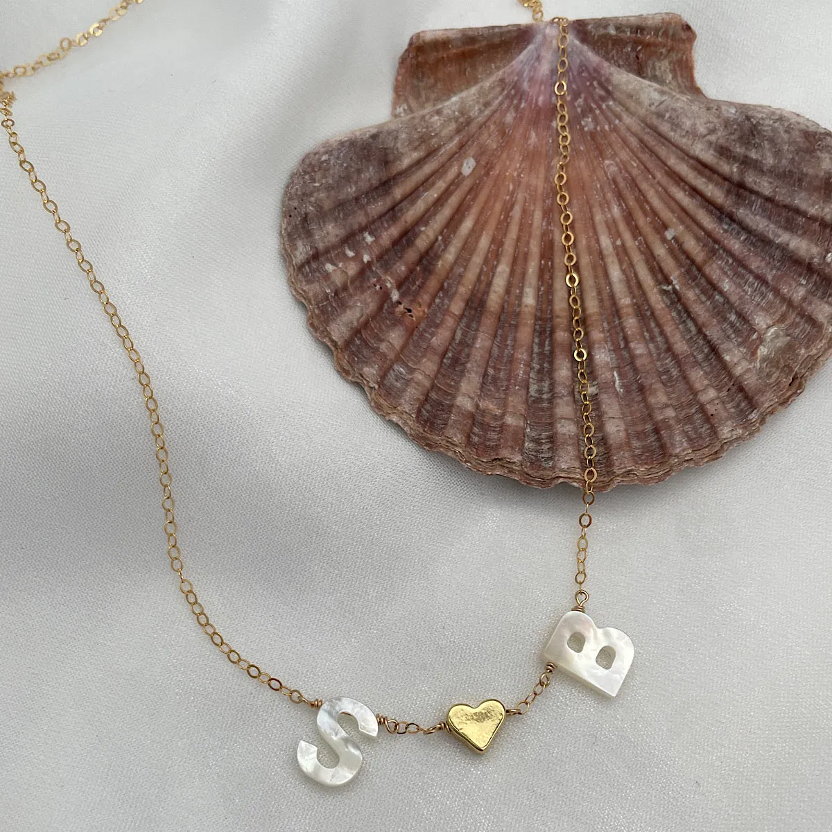 Between My Heart Initial Necklace