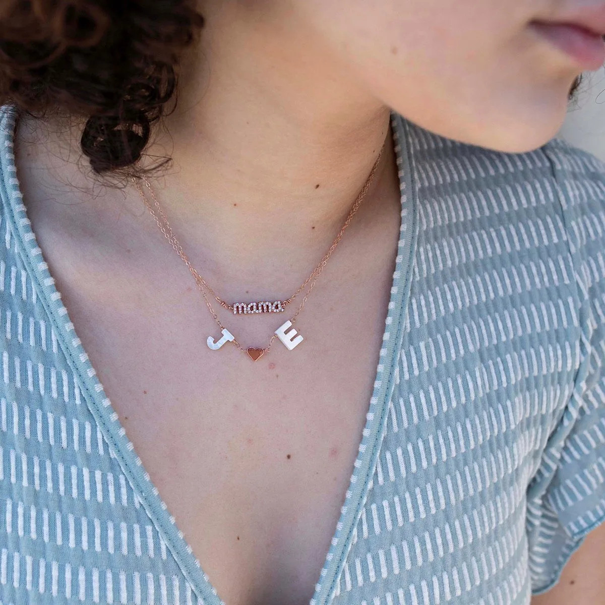 Between My Heart Initial Necklace