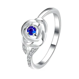Blue  Elements Mini Floral Petal Sleek Ring