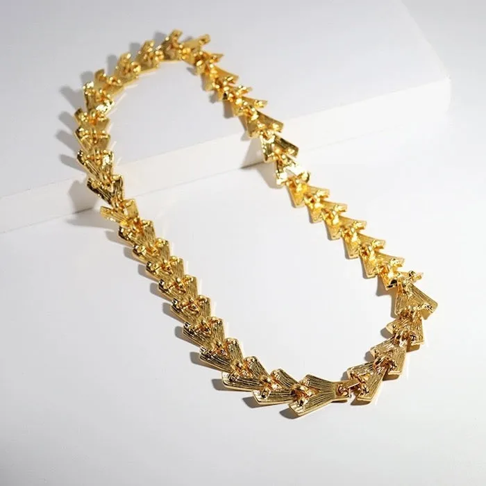 Bold Look V Chain Necklace n Bracelet