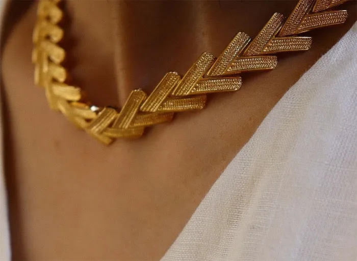 Bold Look V Chain Necklace n Bracelet
