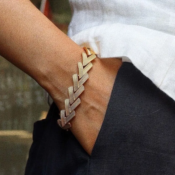 Bold Look V Chain Necklace n Bracelet