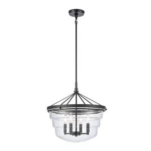 Boyer 4-Light Pendant in Matte Black