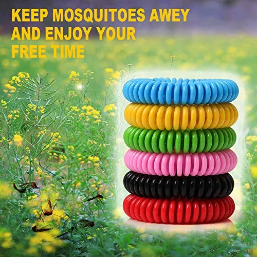 BuggyBands Mosquito Bracelets, 18 Pack Individually Wrapped Mosquito Bands for Adult Kids, DEET Free, Natural and Waterproof Wristband