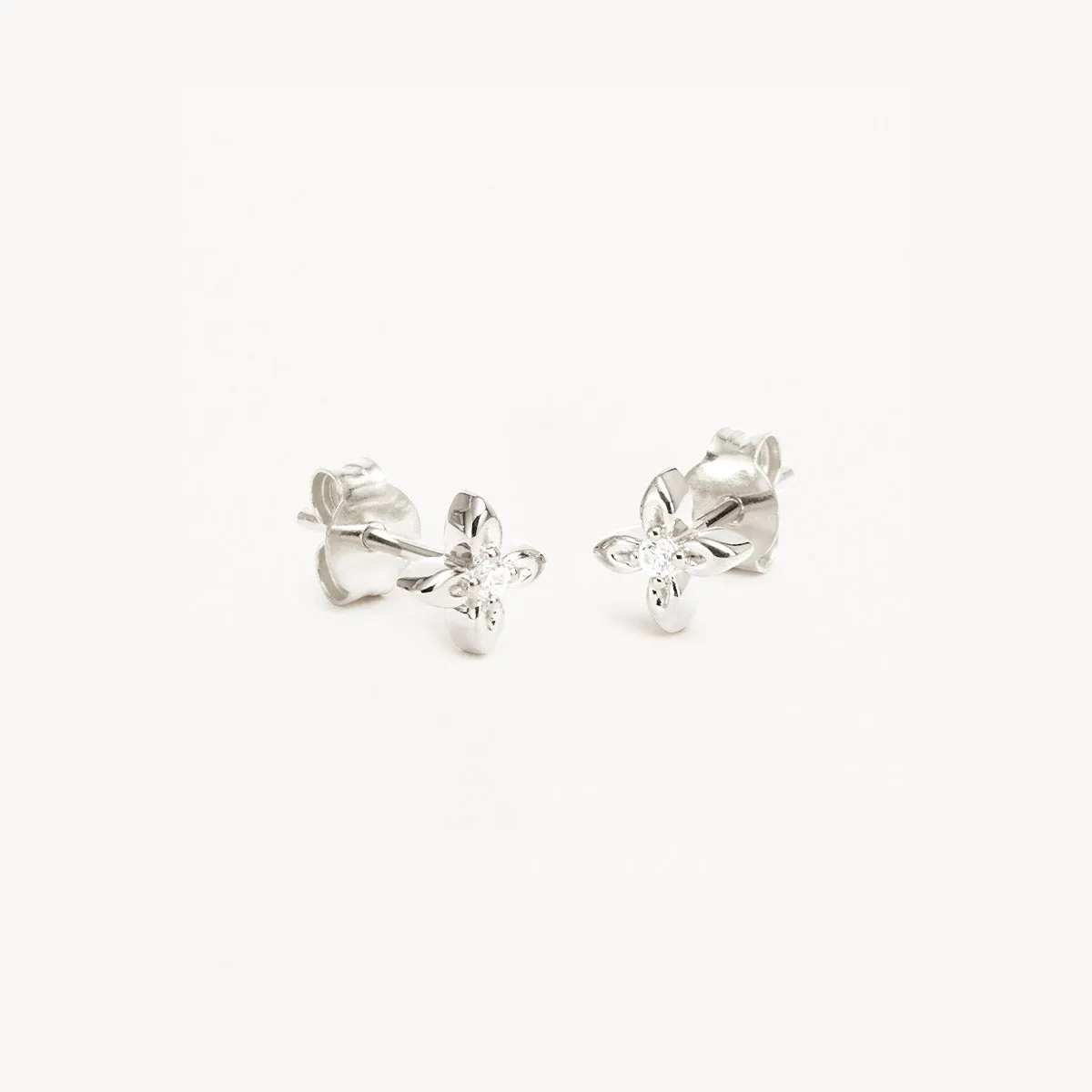 By Charlotte Live in Light Stud Earrings, Silver