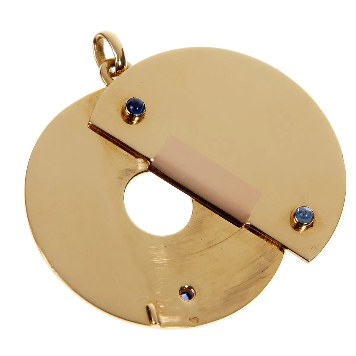Cartier Paris Cigarillo Cutter Sapphire Yellow Gold Pendant