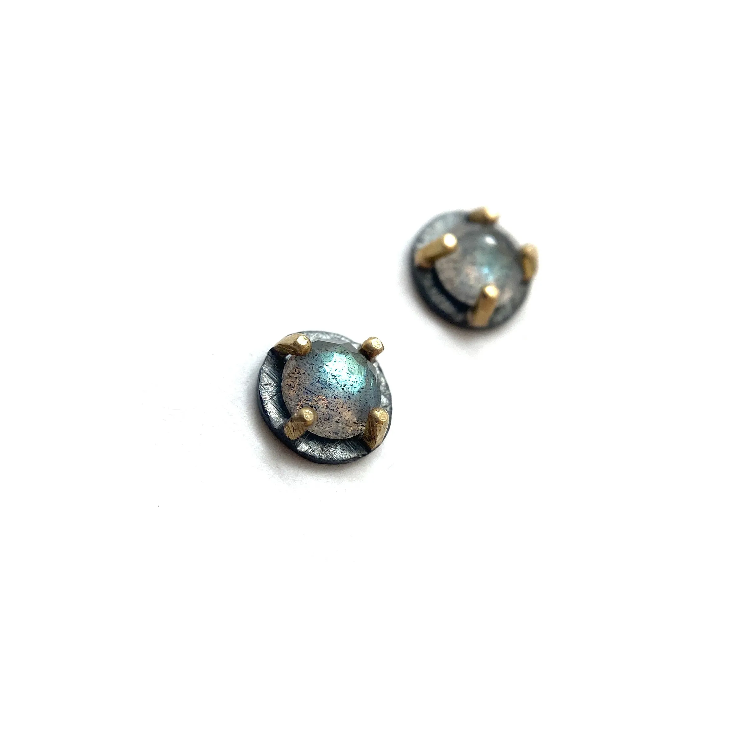 Carved Studs - Labradorite