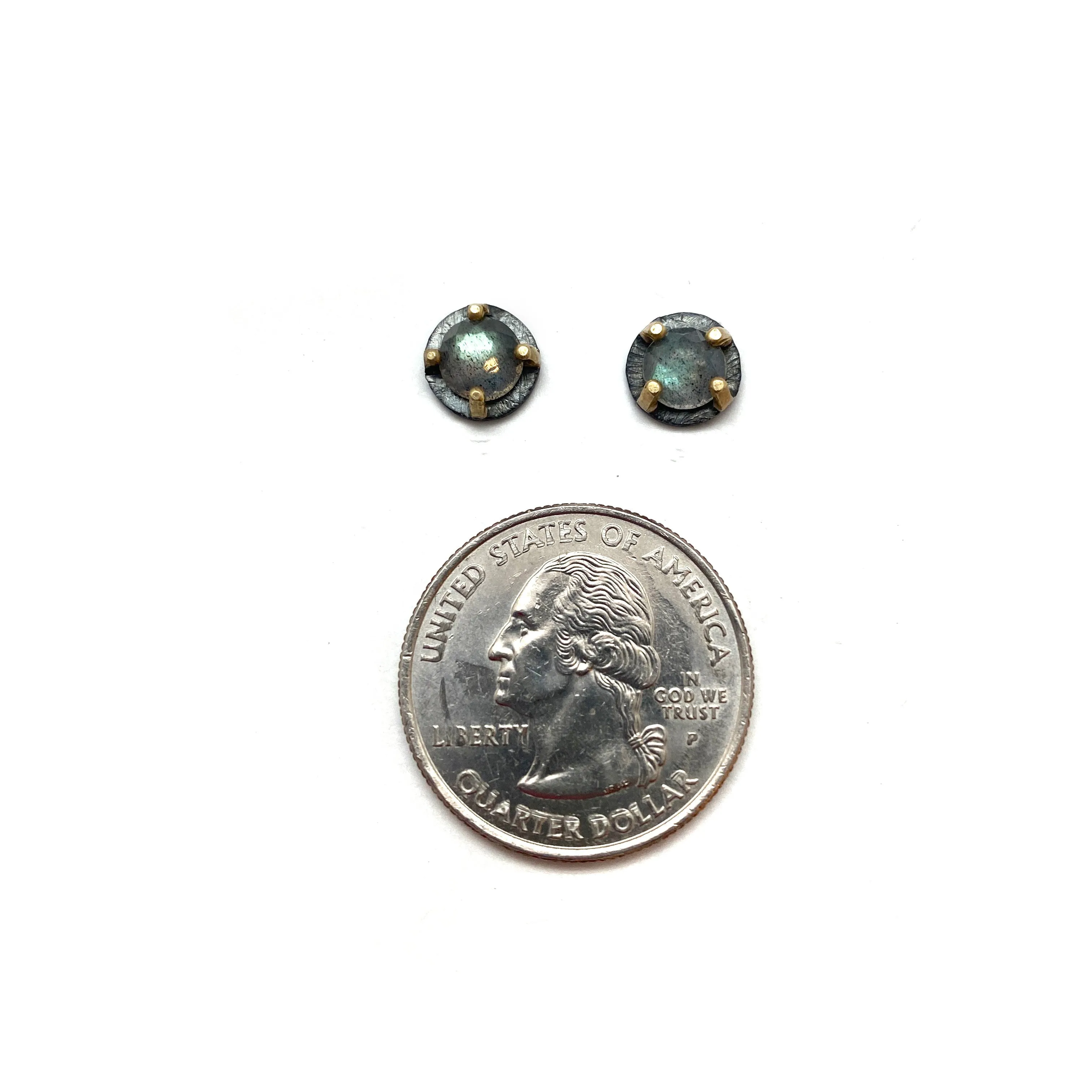 Carved Studs - Labradorite