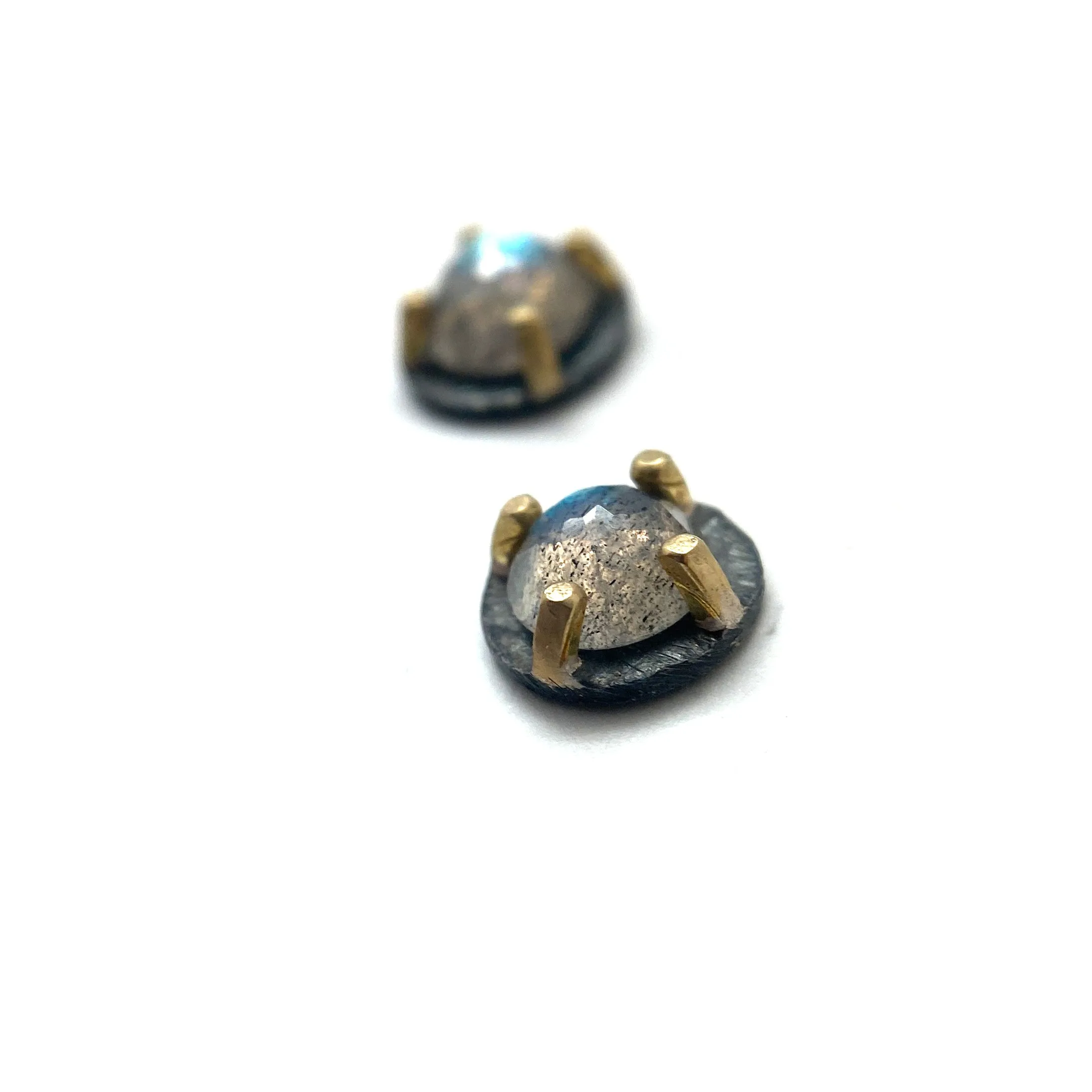 Carved Studs - Labradorite