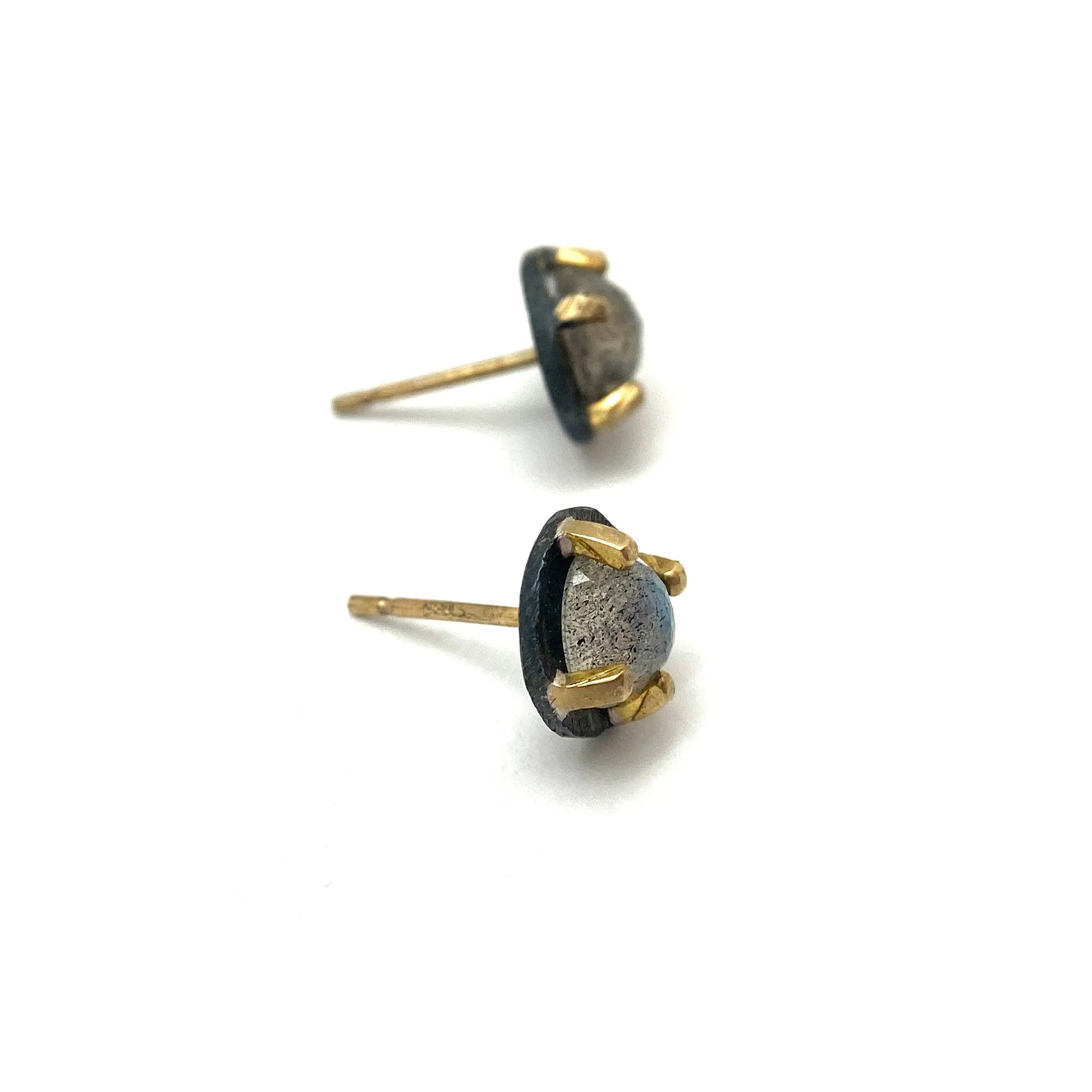 Carved Studs - Labradorite