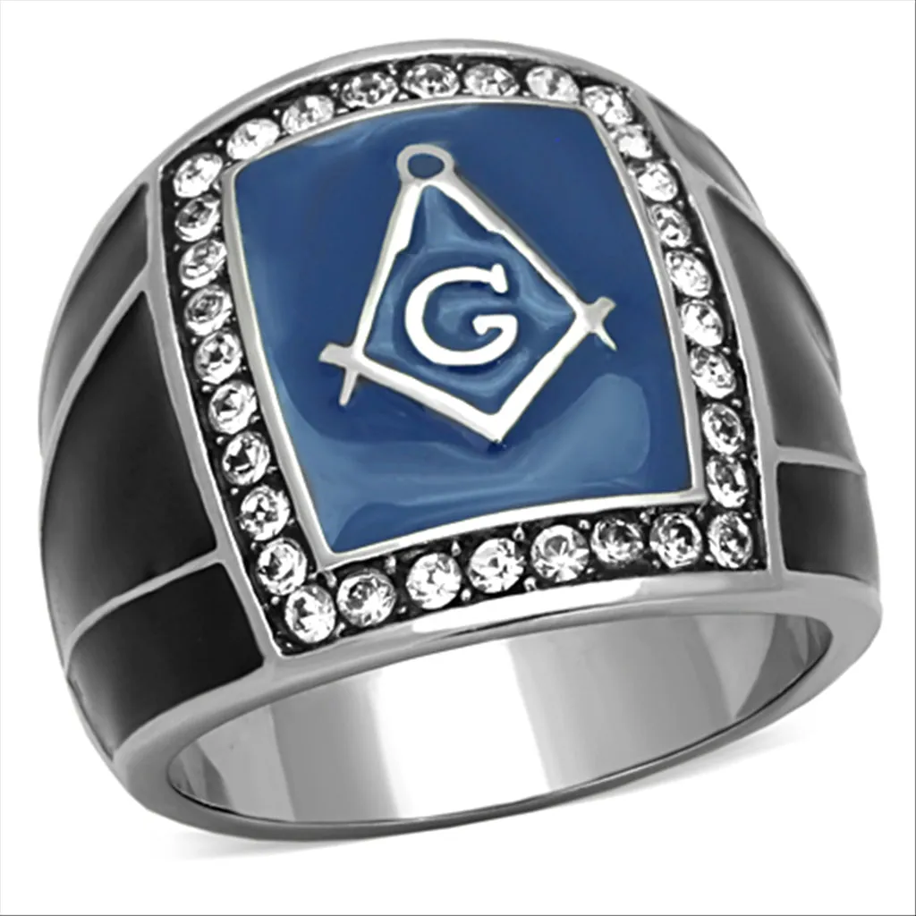 CJG2175 Stainless Steel Top Grade Crystal Ring