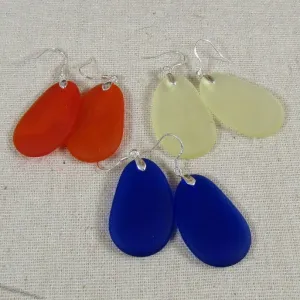 Classic  Sea Glass Drop Earrings