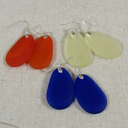 Classic  Sea Glass Drop Earrings