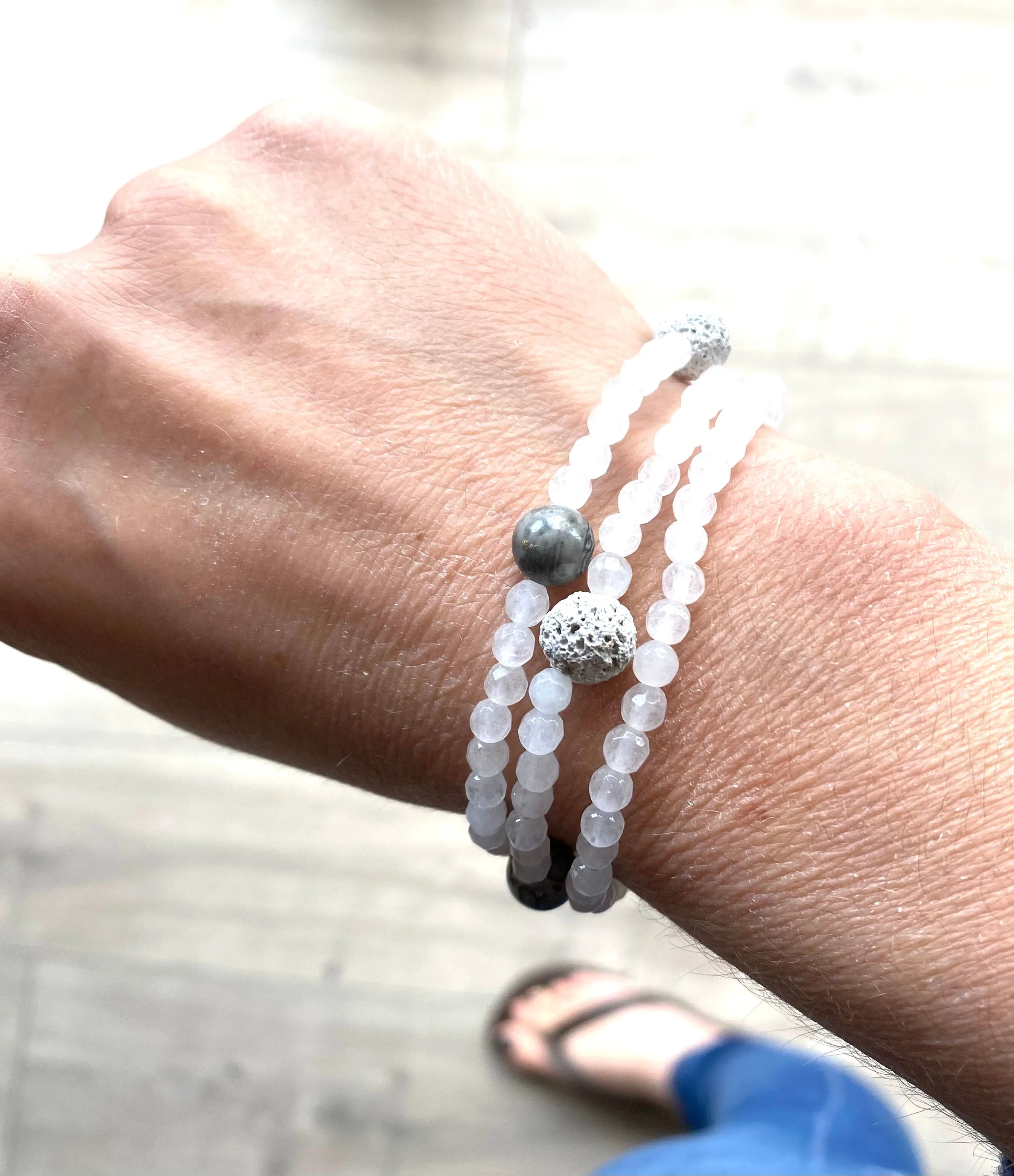 Clear Jade Crystal Anklet