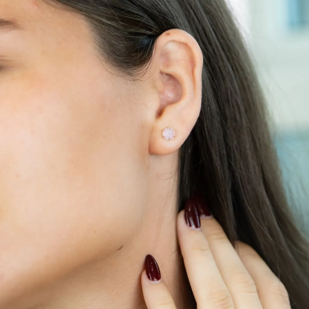 Colourful Small Unisex Stone Minimalist Everyday Studs Dot Earrings